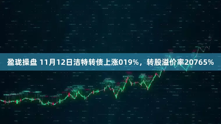 盈珑操盘 11月12日洁特转债上涨019%，转股溢价率20765%
